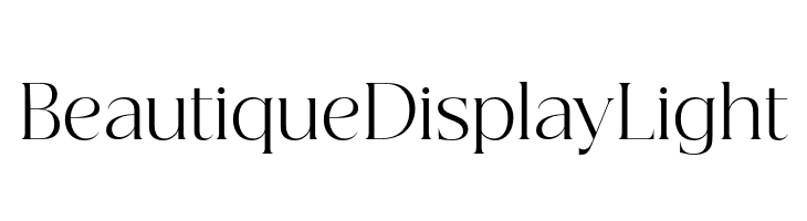 Beautique Display Light  font caratteri gratis