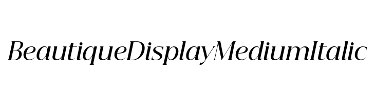 Beautique Display Medium Italic  नि: शुल्क फ़ॉन्ट्स डाउनलोड