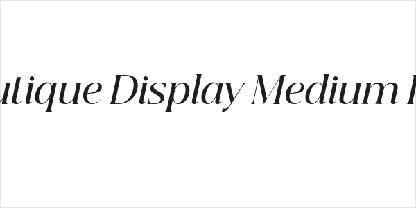Beautique Display Medium Italic Logo
