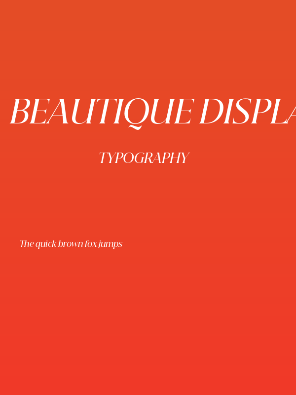 Beautique Display Medium Italic Poster