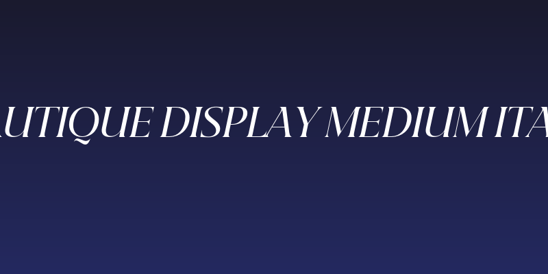 Beautique Display Medium Italic Social Header