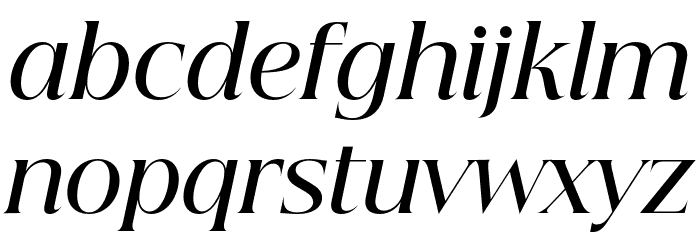Beautique Display Medium Italic Font LOWERCASE