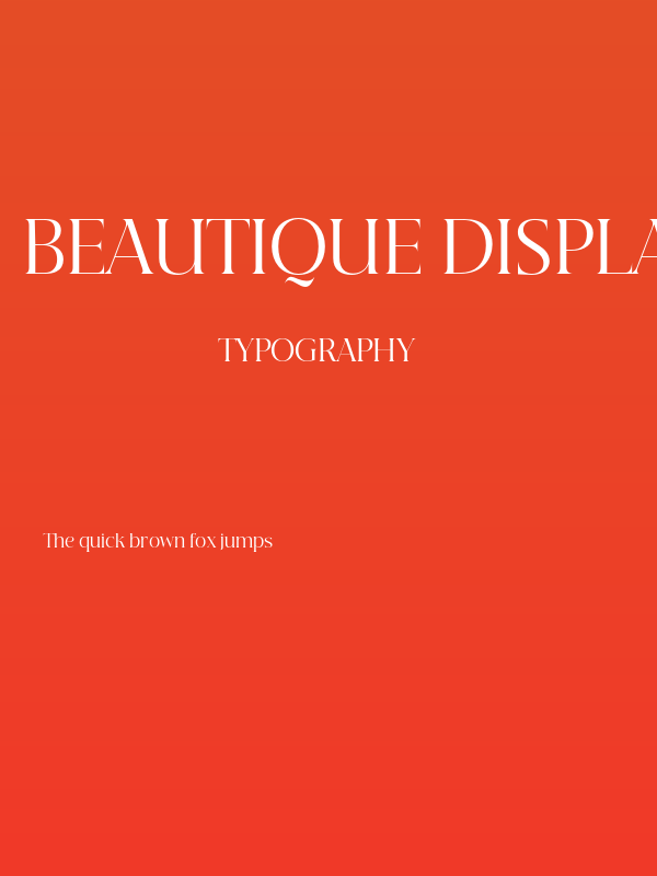 Beautique Display Regular Poster