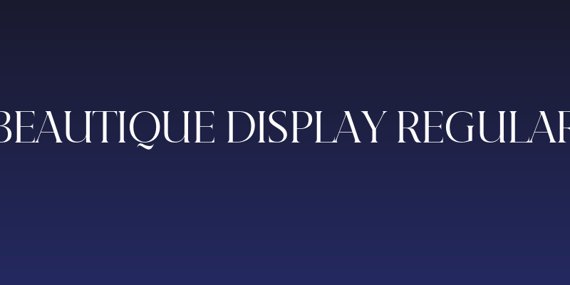 Beautique Display Regular Social Header