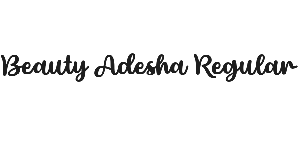 Beauty Adesha Regular Logo