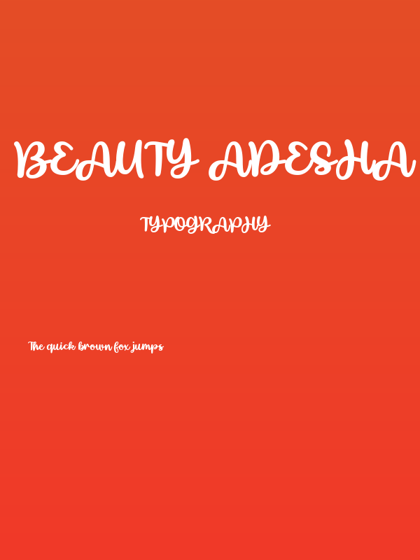 Beauty Adesha Regular Poster