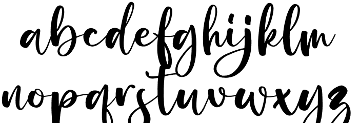 Beauty Amalia Font LOWERCASE