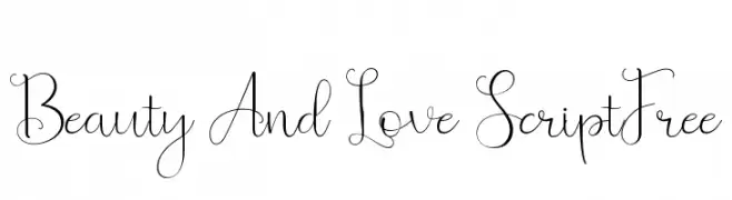 Beauty And Love ScriptFree  Descarca Fonturi Gratis