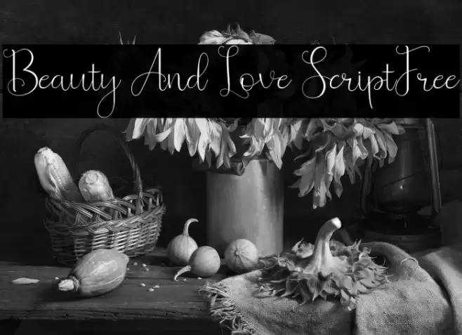 Beauty And Love ScriptFree Font examples