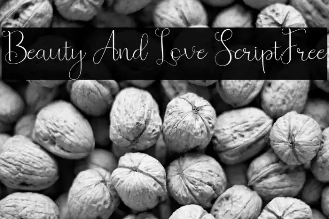 Beauty And Love ScriptFree Font examples