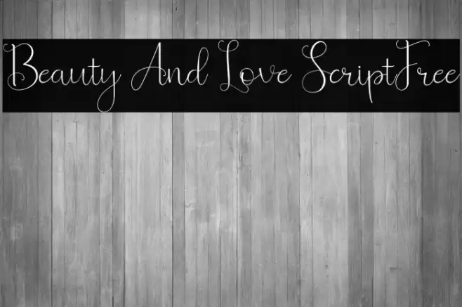 Beauty And Love ScriptFree Font examples