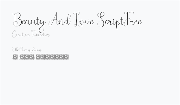 Beauty And Love ScriptFree Business Card