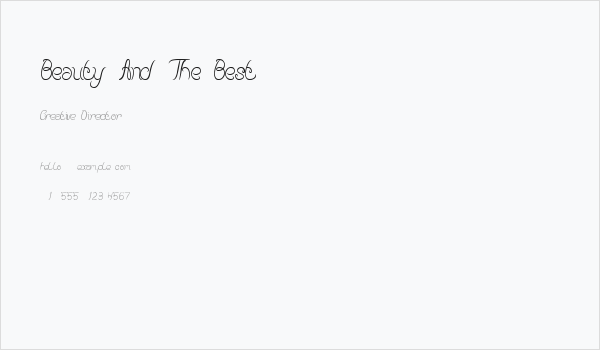 Beauty And The Best Business Card