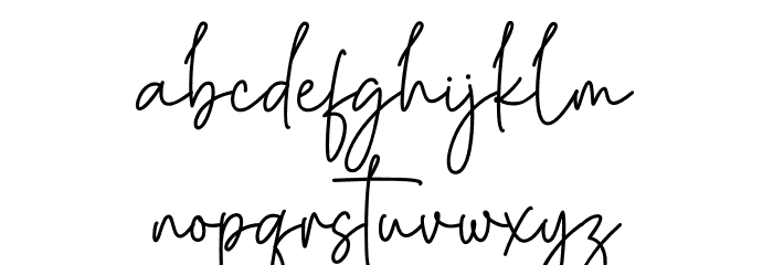 Beauty Andellia Font LOWERCASE