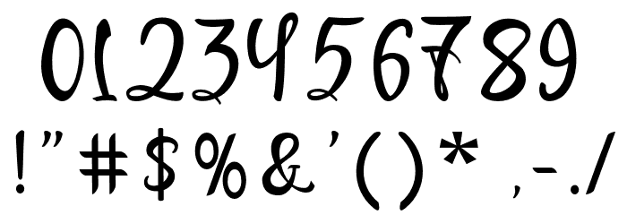 Beauty Angelin-Regular Font OTHER CHARS