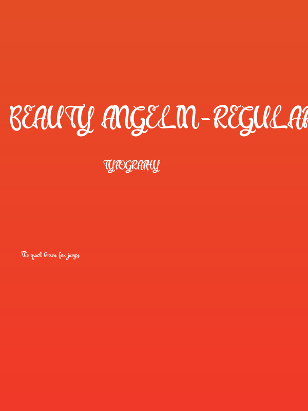 Beauty Angelin-Regular Poster