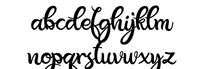 Beauty Angelin-Regular Font LOWERCASE