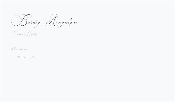 Beauty Angelique Business Card