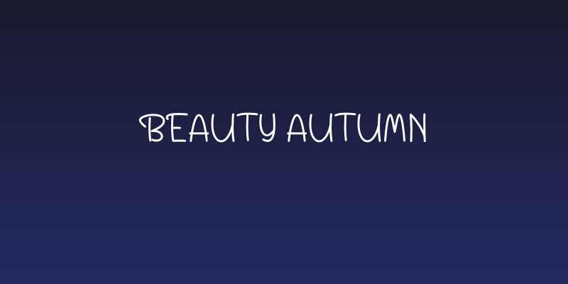 Beauty Autumn Social Header