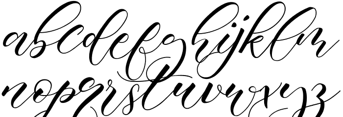 Beauty Beth Font LOWERCASE