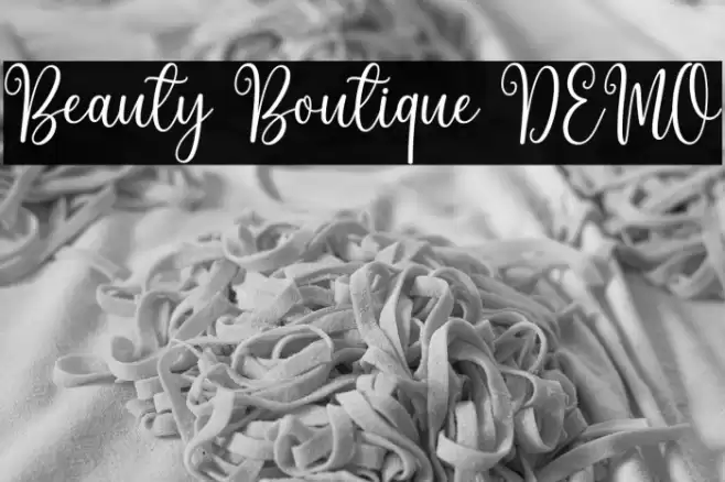 Beauty Boutique DEMO Font examples