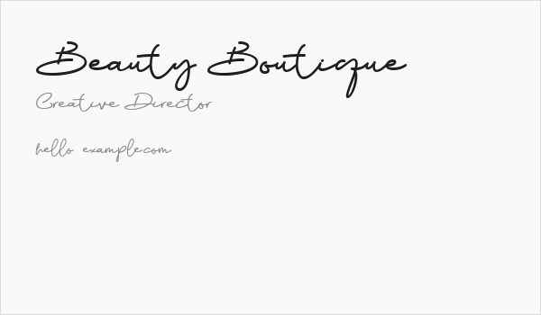 Beauty Boutique Business Card
