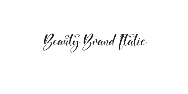 Beauty Brand Italic Logo