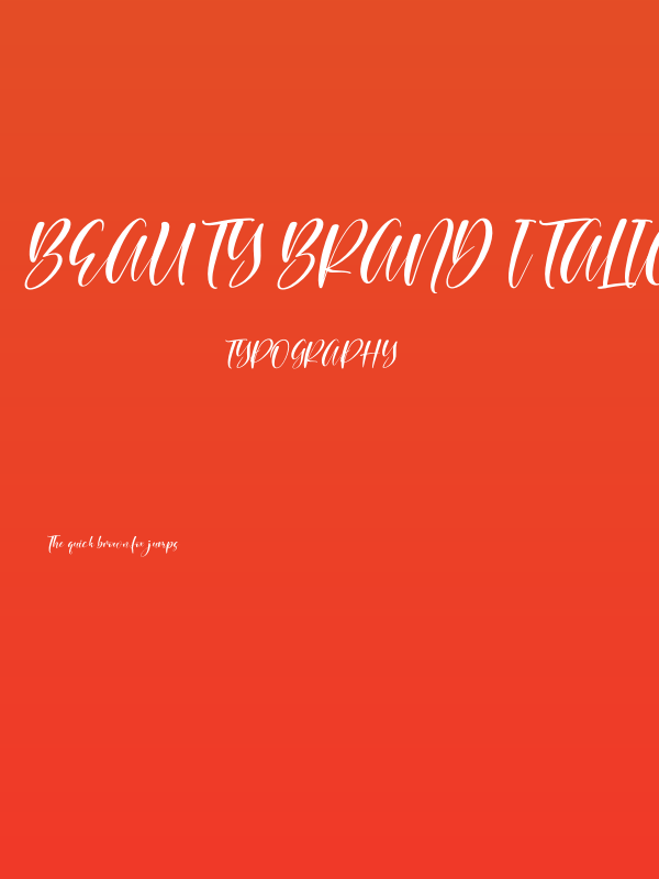 Beauty Brand Italic Poster