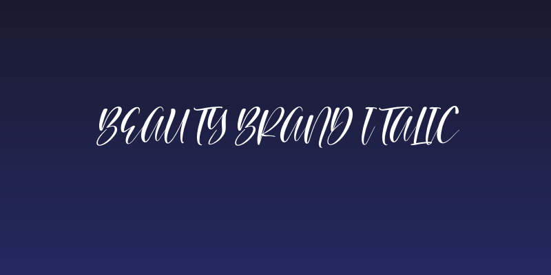 Beauty Brand Italic Social Header