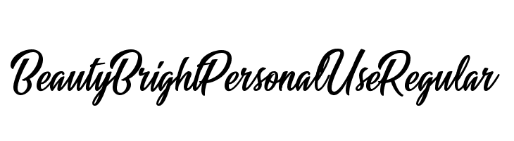 Beauty Bright Personal Use Regular फ़ॉन्ट