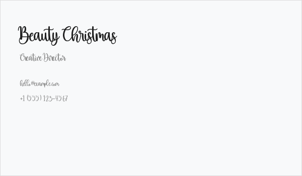 Beauty Christmas Business Card