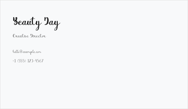 Beauty Day Business Card