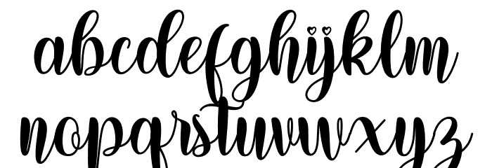 Beauty Fandytha Font LOWERCASE