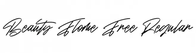 Beauty Flome Free Regular  Frei Schriftart Herunterladen