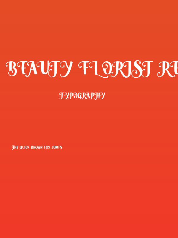 Beauty Florist Regular Poster