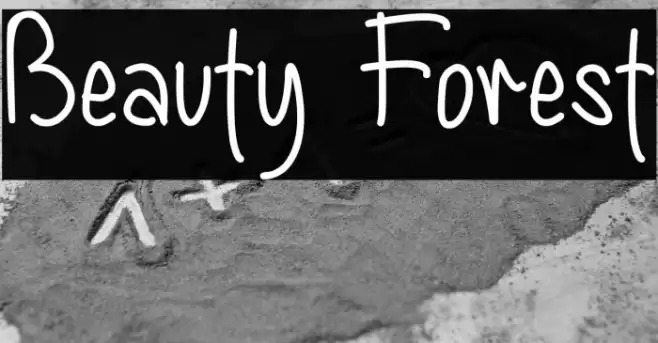 Beauty Forest Font examples