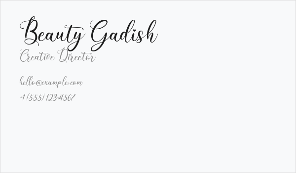 Beauty Gadish Business Card