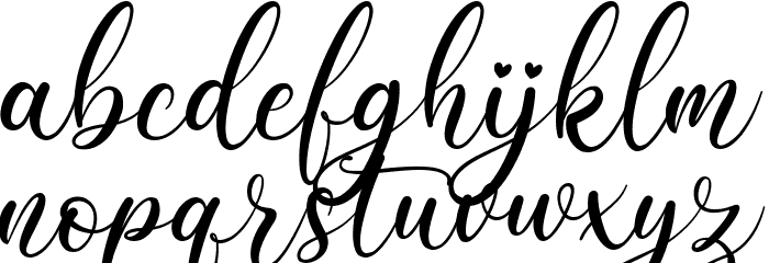 Beauty Gadish Font LOWERCASE