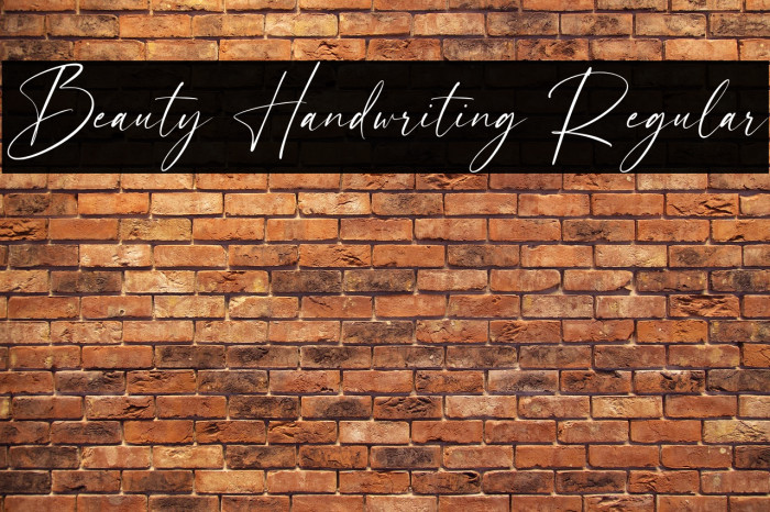 Beauty Handwriting Regular Example 1