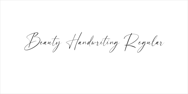 Beauty Handwriting Regular Logo