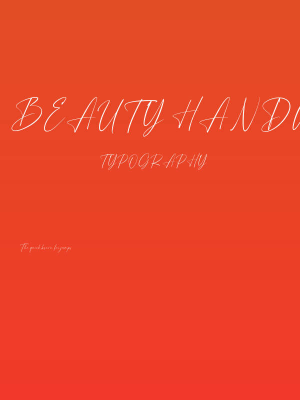 Beauty Handwriting Regular Poster