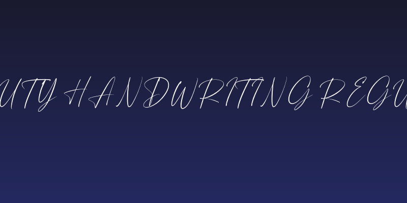 Beauty Handwriting Regular Social Header
