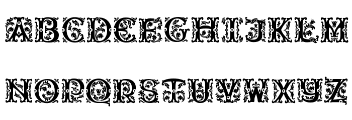 Beauty Initials Font LOWERCASE