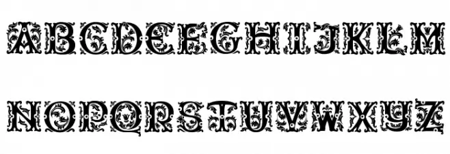 Beauty Initials Fuentes MINÚSCULAS