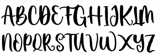 Beauty Melody Regular Font UPPERCASE