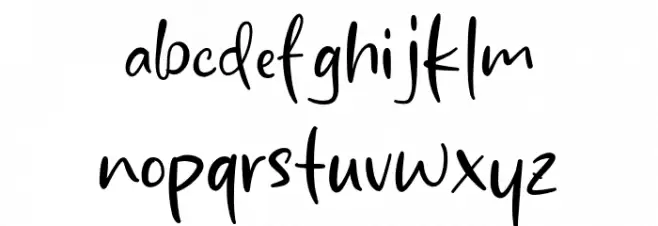 Beauty Month Schriftart Kleinbuchstaben