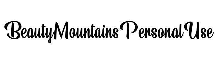 Beauty Mountains Personal Use  Скачать бесплатные шрифты