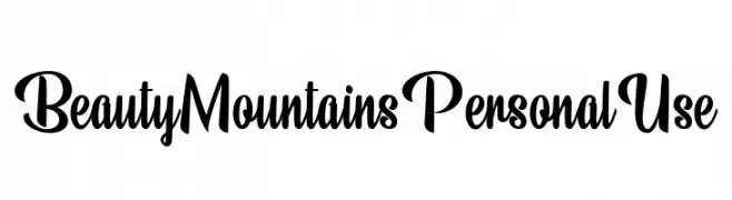 Beauty Mountains Personal Use  les polices de caractères gratuit tlcharger