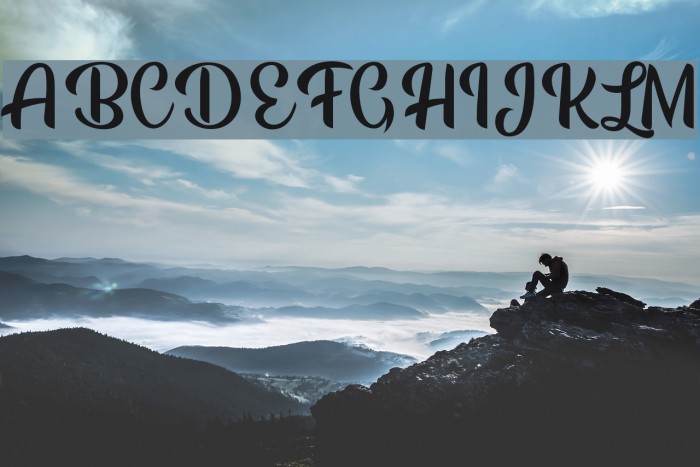 Beauty Mountains Personal Use Font examples