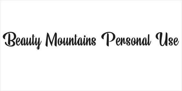 Beauty Mountains Personal Use Logo